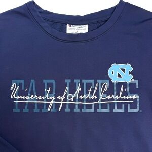 Champion UNC Tar Heels Sweatshirt Womens Large Navy Blue Crew North Carolina